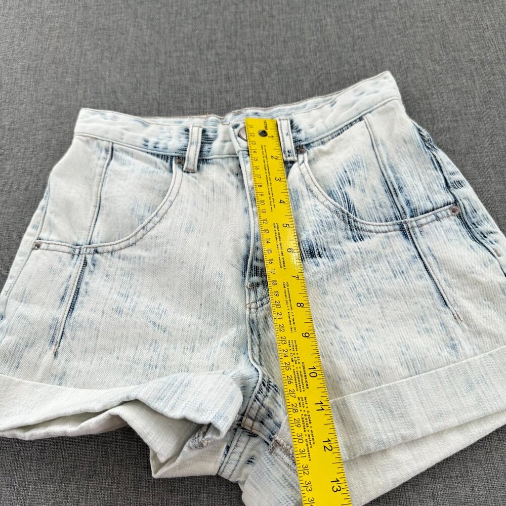 BDG Urban Outfitters High Rise Shorts Rolled Hem Acid Wash 25 Waist Cotton - Picture 4 of 11